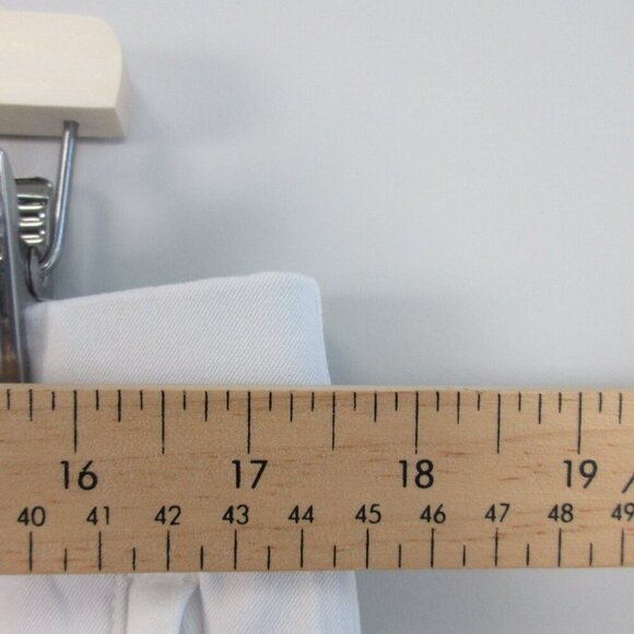 J Jill Women's Pants 14 White Cotton Blend Pleated Stretch Minimalist Beach 432 - Picture 11 of 14